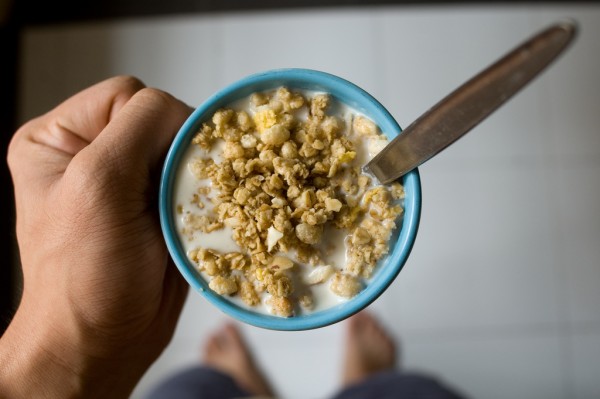 Breakfast cereal with milk