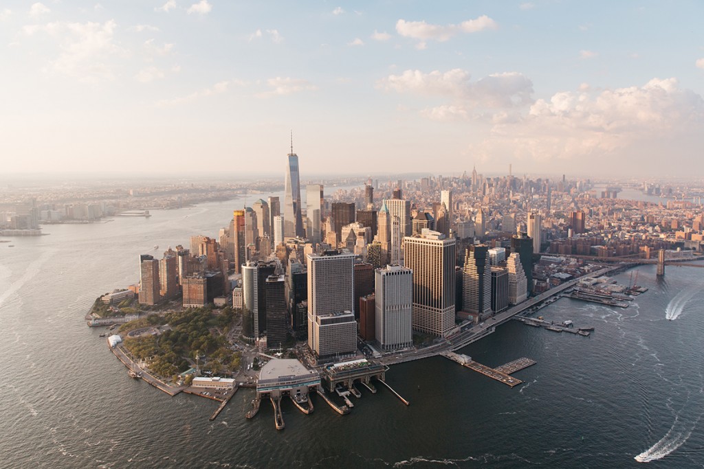 NYC skyline from above