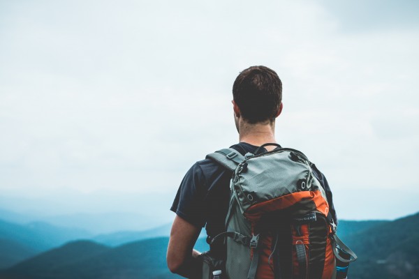 Man overlooking horizon